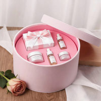 Nouvelle arrivée, boîte cadeau en velours, logo personnalisable, boîte cadeau cylindrique ronde avec couvercle