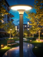 Lampe solaire étanche pour poteau, éclairage extérieur pour jardin, allée, clôture, lampe décorative moderne pour cour