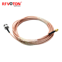 Câble RF RG316 de 2 mètres avec adaptateur connecteur 10-32 femelle vers BNC mâle