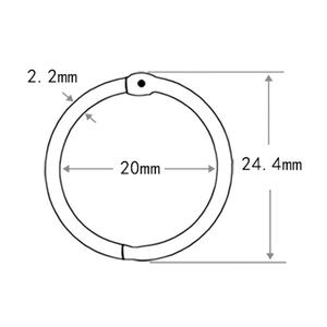 YIWANG 0.75 Inch Gold Metal <b>Book</b> Rings Loose <b>Leaf</b> Binder <b>Book</b> Ring for Index Cards - Product Image 3