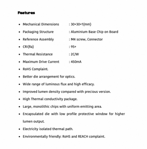 Polymatech FL18COB3030 Standard <b>COB</b> Series Always White 95+ CRI <b>LED</b> Healthcare Clinical Lighting Bright Long Life <b>LED</b> Solution - Product Image 4