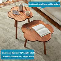 Table basse en bois massif sur mesure, petite table d'appoint pour salon, balcon, chambre, table à thé d'angle pour petite famille