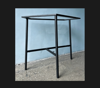 Table de loisirs avec pieds en acier inoxydable, bancs de café, bancs de club, bancs de bar, base en fer, ensemble de tables gigognes, mobilier métallique tendance