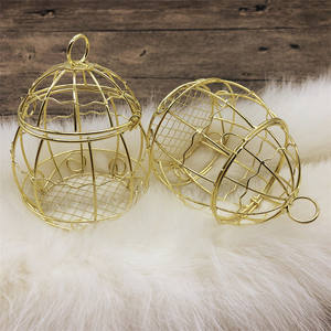 Düğün hediyeleri çikolata şeker kuş kafesi ambalaj altın Mini Hollow şeker kutusu düğün doğum günü partisi dekorasyon için - Product Image 4