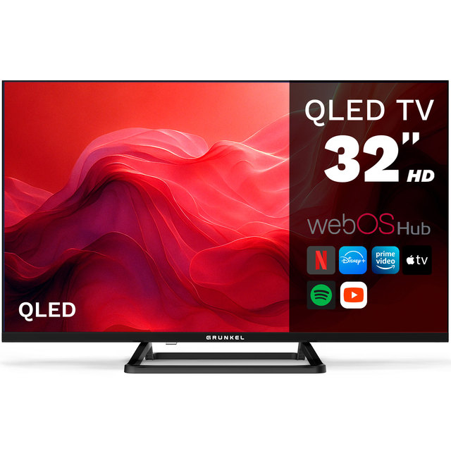 Grunkel QLED 32-Inch HD WebOS Smart TV with Netflix Disney+ Prime Video Apple TV Spotify YouTube-Household Use Plastic 110-120V