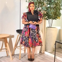 Nouvelle Robe de Soirée Princesse Imprimée Florale de Haute Qualité pour Femme, Collection Été 2026, Idéale pour Banquets K1209