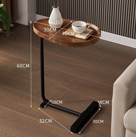 Table d'appoint en forme de C en marbre en bois portable de luxe moderne pour meubles de maison dans la salle à manger école hôtel salon chambre à coucher