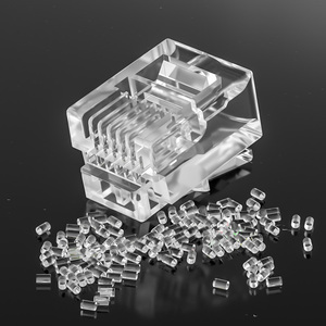 Chất lượng cao RJ11 RJ12 6P4C nối cắm 4 pin Modular điện thoại jack trong suốt mạ vàng Nam Nữ <span class=keywords><strong>adapter</strong></span> - Product Image 5