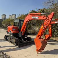 Excavadora Pequeña Doosan DX60-9C de 6 Toneladas de Alta Eficiencia, Bajo Consumo de Combustible, Piezas Hidráulicas Originales, Video de Inspección Completa
