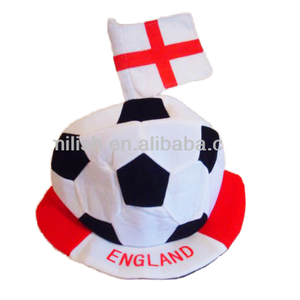 Novedades del Día <span class=keywords><strong>de</strong></span> San Jorge Sombrero Crazy Football Shaped Teams Fan Hat en Inglaterra Bandera Estilo MHH26 para uso comercial Rojo y blanco - Product Image 4