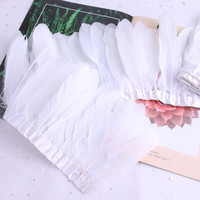 15-20CM Gänse feder besatz DIY Natural Dyed Feather Ornament Crafts Kleidung Dekorative Materialien