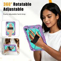 Housse de protection antichoc pour tablette Redmi Pad 2 9,7 pouces avec sangle de maintien rotative, béquille et bandoulière