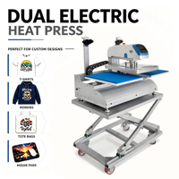 Presse à Chaud Électrique Robuste 16x20 avec Double Station de Travail pour Sublimation DTF et Transfert Vinyle
