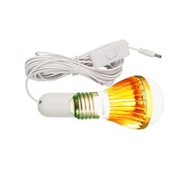 Système de production d'énergie solaire BOUZEAL DC12V5W avec ampoule LED E27, protection IP55, fil de 3 m, éclairage de 6 à 12 heures