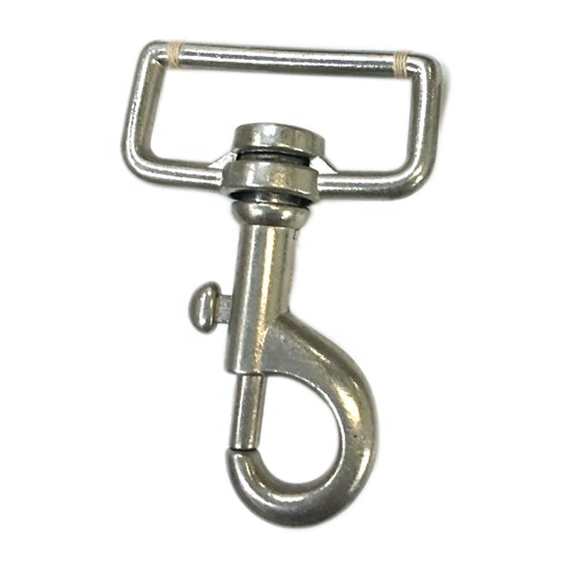 Silver Belt Rope Strap Lanyard Clasp New Style Zinc Alloy Square Triangle Head Swivel Snap Hook Direct Bag Parts Accessories