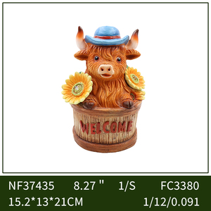 Escultura de Resina para Jardín, Estatua de Vaca Highland para Decoración de Pastoreo y Granja, Regalo para el Dí<span class=keywords><strong>a</strong></span> de la Madre, Regalo de Inauguración de Casa para Mujeres, Mamá, Abuela - Product Image 3