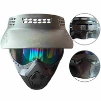 Masque de casque intégral multifonctionnel avec verres de protection PC de différentes couleurs
