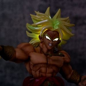 Gran oferta de juguetes modelo famoso Dragon Balls 17cm serie muscular artesanía declaración ojos luminosos Rage Brolie Vs Goku figura caliente - Product Image 3