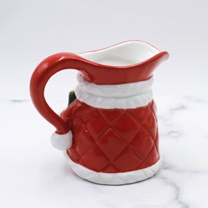 Pot <span class=keywords><strong>de</strong></span> lait naturel en céramique, étiquette peinte à la main, décalcomanie <span class=keywords><strong>de</strong></span> noël noël, noël, créateur - Product Image 4