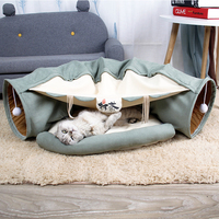 Nid pour animaux de compagnie perceuse baril fabricant chenil en gros chat jouet chat fournitures canal pliant chat légumes Tunnel