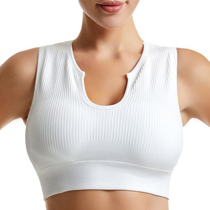 Conjunto de ropa de gimnasio sin costuras para <span class=keywords><strong>mujer</strong></span>, <span class=keywords><strong>mallas</strong></span> para correr de cintura alta, Top corto con estampado activo, Yoga deportivos para sujetadores, pantalones, conjunto de 2 piezas - Product Image 5