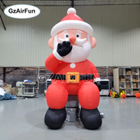Grande décoration de Noël gonflable Père Noël, Grand modèle publicitaire gonflable Père Noël pour affichage extérieur de festival