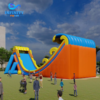 Toboggan aquatique gonflable sur mesure, toboggan géant pour parc aquatique extérieur, équipement pour usage commercial