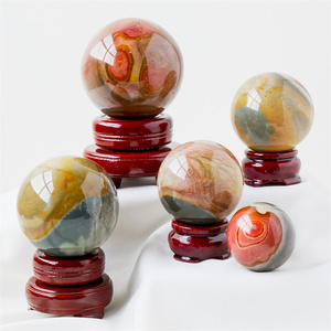 Ornement en pierre naturelle sculptée en forme de cœur, pierre de guérison, cristal d'œuf, pierre de l'océan, pour la guérison, vente en gros - Product Image 4