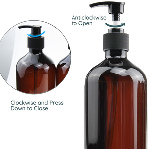 300ml 500ml <b>Empty</b> <b>Plastic</b> Shower Gel Shampoo <b>Bottles</b> White Brown Black Refillable Lotion Pump <b>Bottle</b> Soap Dispenser <b>Bottle</b> - Product Image 3