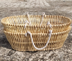 Nuovo Cesto <span class=keywords><strong>per</strong></span> Neonati in Vimini Naturale Fatto a Mano Personalizzato 2026, Arredamento <span class=keywords><strong>per</strong></span> Camera da Letto dei Bambini 0-6 Mesi - Product Image 6