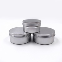 Pot cosmétique en aluminium à couvercle vissé pour contenants en étain, noir mat et blanc, pour bonbons et pilules, 60 ml/g 2 oz, sérigraphié, marque TH, modèle TH
