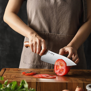 Dao đầu bếp thiết kế mới chất lượng cao, thép không gỉ Đức, cán gỗ đỏ, có thể tùy chỉnh - Product Image 4