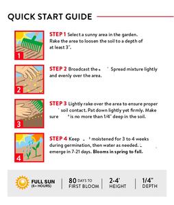 خليط زهور برية للحدائق المنزلية سهل النمو وغير معدل وراثيًا سريع الإزهار، تشكيلة من 14 نوعًا في كيس واحد، يمكن استخدامه مع الزهور الاصطناعية - Product Image 5