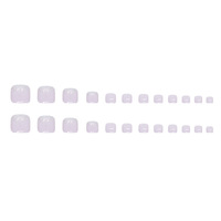 Ongles artificiels de haute qualité, ronds, couvrants, à presser, réutilisables, faux ongles instantanés pour les pieds