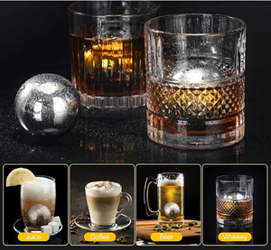 Bolas de Hielo Reutilizables de Acero Inoxidable para Whisky, Vino, Cerveza, Cubitos de Hielo para Bebidas, Enfriamiento Rápido, Bolas de Hielo Metálicas - Product Image 6