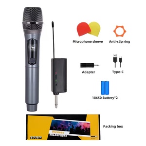 Chuyên Nghiệp Cầm Tay Không Dây Năng Động 2.4G Mic Có Thể Sạc Lại Hiệu Suất Sân Khấu Microphone <span class=keywords><strong>Vhf</strong></span> Không Dây Karaoke Mic Cho Nhà Thờ - Product Image 6