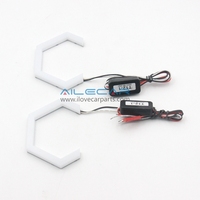 Anneaux lumineux LED blancs en forme d'hexagone T7-X 90MM pour la modification des projecteurs de phares de voiture
