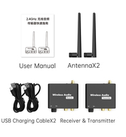 GT-AUWL50 NO BRAND Kit Pemancar Penerima Audio Nirkabel Bahan ABS Cetakan Pribadi untuk Adaptor Dongle TV Stick