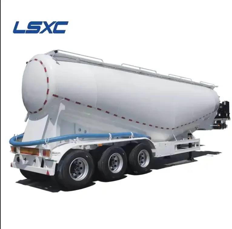 Factory price V Type Bulk Cement Fly Ash Powder Transport Tank Semi-Trailer for sale