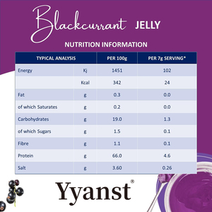 Gelatina de Grosella Negra Sin Azúcar, Alta en Proteínas, Baja en Calorías (24 Cal por Porción), Sabor Natural a Fruta, Snack - Product Image 2