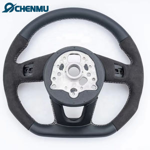 <span class=keywords><strong>Volante</strong></span> de cuero completamente perforado con fondo plano, montaje deportivo adecuado para Audi A1 A2 A6 A3 Q3 Plug and <span class=keywords><strong>Play</strong></span> - Product Image 2
