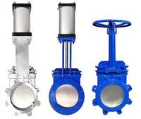 Vanne à opercule pneumatique en acier inoxydable 304 PZ673H avec raccord à bride pour application de boue aqueuse