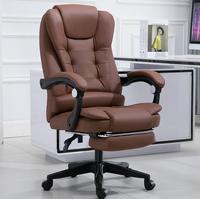 Chaise de bureau de direction ergonomique Modern Boss Repose-pieds confortable en cuir PU Fonction de verrouillage inclinable Pièces de qualité durables