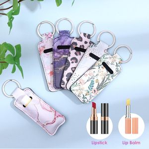 ขายส่งพวงกุญแจแบบหนีบสำหรับใส่ลิปสติก รูปทรงสี่เหลี่ยมผืนผ้า ทำจากโลหะผสมทออย่างทนทาน พร้อมช่องใส่แบบซับลิเมชั่น สำหรับเดินทาง - Product Image 6
