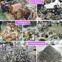 Usine mobile de recyclage de déchets à chenilles haute efficacité pour blocs de moteur usagés, déchets de produits blancs et aluminium usagé, capacité 15-40T/H