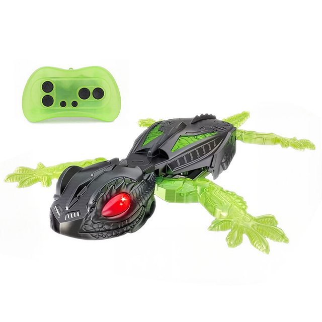 Hot Selling Remote Control Wall Climbing Gecko Toy Simulation 360 Rotation Robot Kids Toys Climbs up Walls for Prank Toys Games