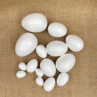 Œufs en polystyrène blancs à faire soi-même, plusieurs tailles (2-12 cm), polystyrène pour enfants, marque HE, HEF079