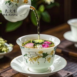 100% thé de chèvrefeuille séché naturel thé de santé en vrac dans un sac ou une boîte thé de chèvrefeuille séché à la saveur de fleur crue - Product Image 6