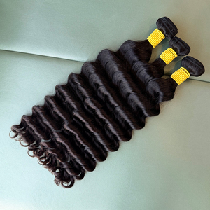 Venta al por Mayor de Fábrica, Cabello Humano Virgen 100% Sin Procesar, 20 Pulgadas, Negro, Suelto, en Paquetes - Product Image 6