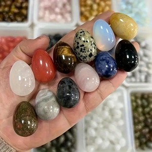 30MM Ovo De Cristal Natural e Oval Cut <span class=keywords><strong>Gemstone</strong></span> Ovos Cores Sortidas para Decoração Pedras Preciosas Soltas - Product Image 3